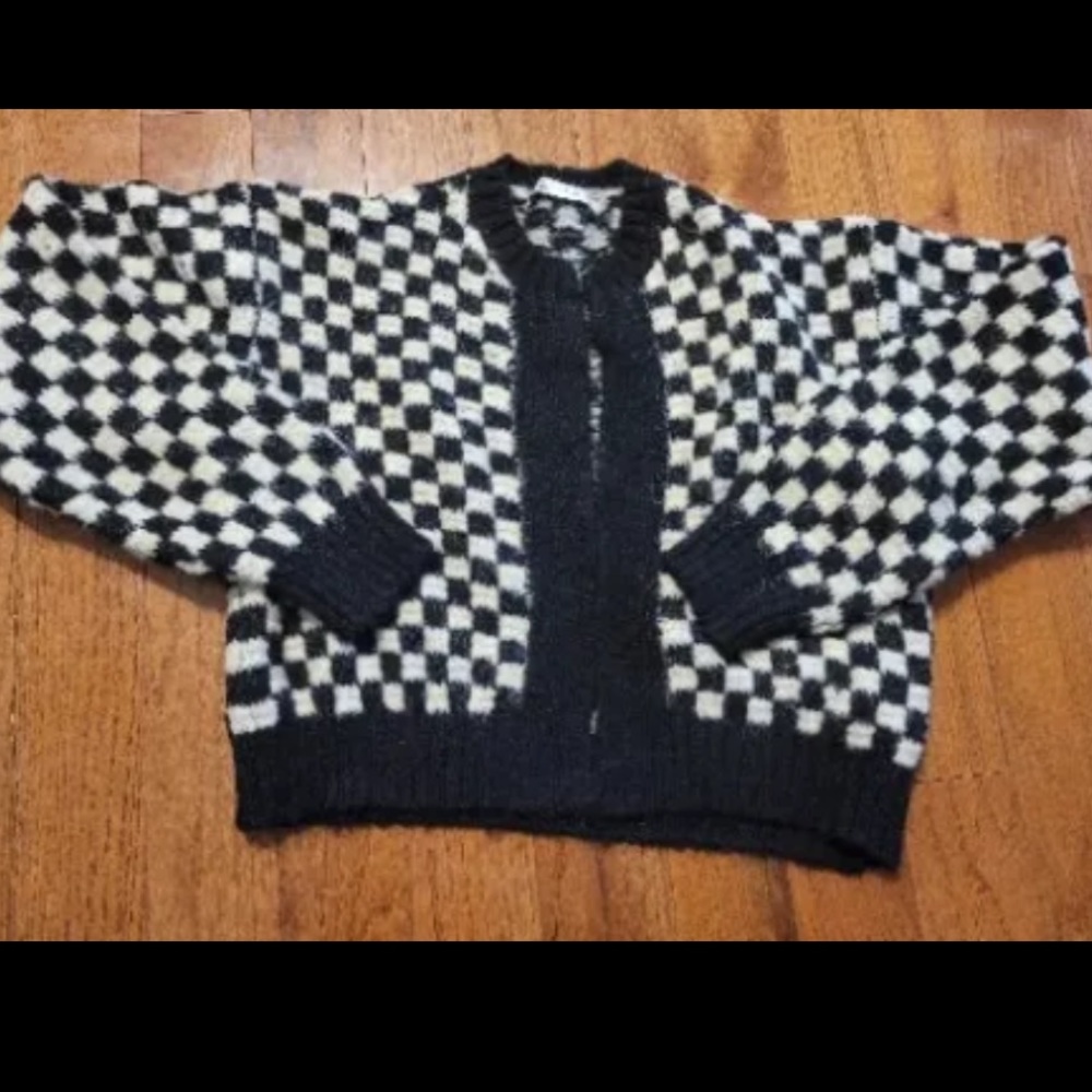 Zara Checkered Cardigan